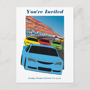 Carte postale Invitation de la fête des voitures d