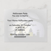Carte Postale Invitation de la fête d'Halloween (Dos)