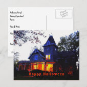 Carte Postale Invitation de la fête d'Halloween (Devant / Derrière)