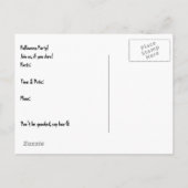 Carte Postale Invitation de la fête d'Halloween (Dos)