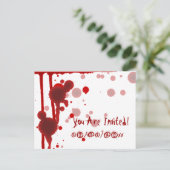 Carte Postale Invitation de la fête d'Halloween tueuse en série (Debout devant)