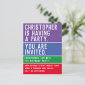 Carte Postale Invitation de la fête du 7e anniversaire de l'enfa (Debout devant)