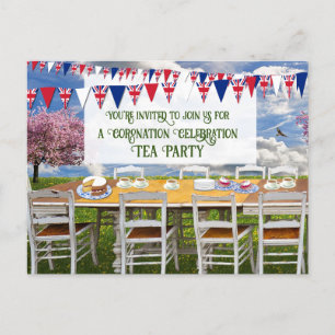 Carte postale Invitation de la fête du couronnemen