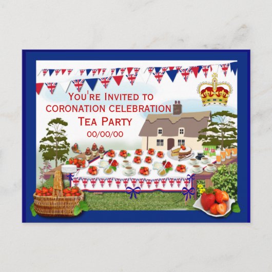 Carte Postale Invitation de la fête du couronnement (Devant)