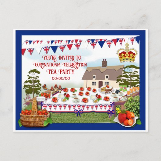 Carte Postale Invitation de la fête du couronnement (Devant)