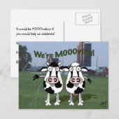 Carte Postale Invitation de la fête du réchauffement du foyer. (Devant / Derrière)