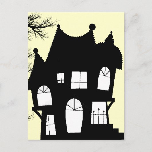 Carte Postale invitation de la maison hantée (Devant)