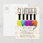 Carte Postale Invitation de la partie de sciage (Devant / Derrière)