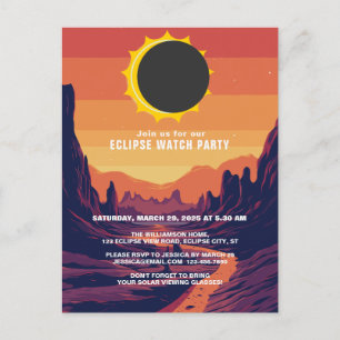 Carte Postale Invitation de la partie de surveillance Eclipse so