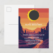 Carte Postale Invitation de la partie de surveillance Eclipse so (Devant / Derrière)