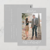 Carte postale Invitation de la partie d'engagement (Devant / Derrière)