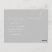 Carte postale Invitation de la partie d'engagement (Dos)