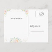 Carte Postale Invitation de la partie d'engagement floral inform (Dos)