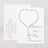 Carte Postale Invitation de la première sainte communion (Devant / Derrière)
