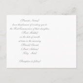 Carte Postale Invitation de la première sainte communion (Dos)