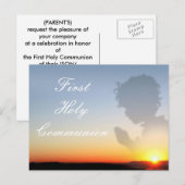 Carte Postale Invitation de la première sainte communion (Devant / Derrière)