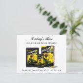 Carte Postale Invitation de lancement de livre seulement Signer (Debout devant)