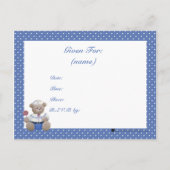 Carte postale Invitation de l'ours (Dos)