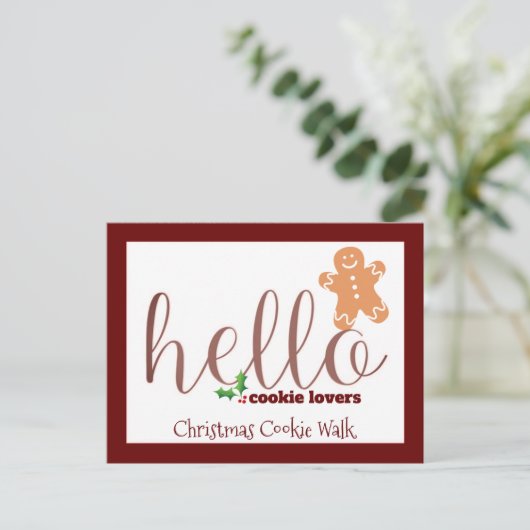 Carte postale Invitation de marche de biscuits de  (Debout devant)