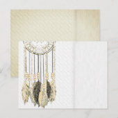 Carte Postale Invitation de mariage à texture de capteur de rêve (Devant / Derrière)