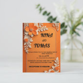 CARTE POSTALE INVITATION DE MARIAGE CLASSIQUE (Debout devant)