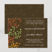 Carte Postale Invitation de Mariage de automne fantastique (Devant / Derrière)