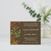 Carte Postale Invitation de Mariage de automne fantastique (Debout devant)