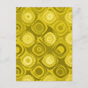 Carte Postale Invitation de mariage de Retro Daisies