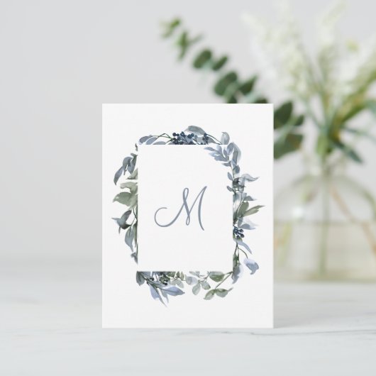 Carte postale Invitation de mariage pour monogramm (Debout devant)