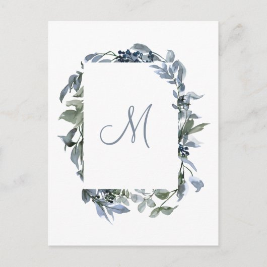 Carte postale Invitation de mariage pour monogramm (Devant)