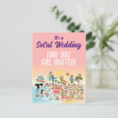 Carte Postale Invitation de mariage SoCal (Debout devant)