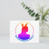 Carte Postale Invitation de Miami Bunny Girl Bachelorette Party (Debout devant)