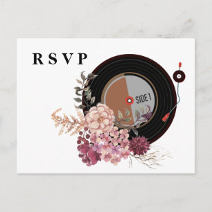 Carte Postale invitation de musique adulte rsvp
