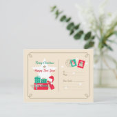 Carte postale Invitation de Noël (Debout devant)