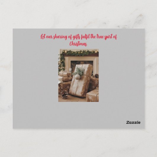 Carte postale Invitation de Noël (Dos)