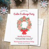 Carte Postale Invitation de Noël Cookie Exchange Party