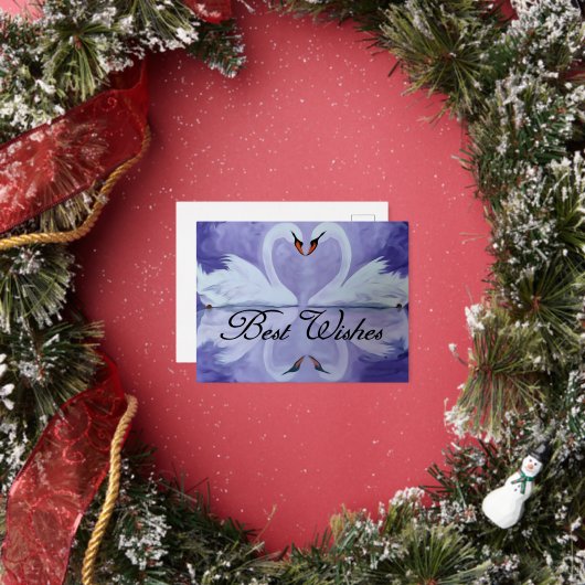 Carte postale invitation de nuptiaux de cygne (Insitu)