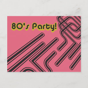 Carte Postale Invitation de partie personnalisable dans les anné