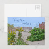 Carte Postale Invitation de plage (Devant / Derrière)