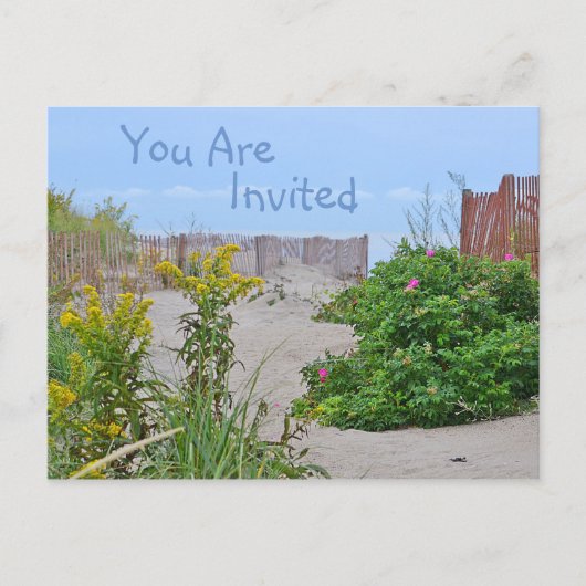 Carte Postale Invitation de plage (Devant)