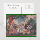 Carte Postale Invitation de rassemblement de pelouse vintage (Devant / Derrière)