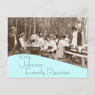 Carte postale Invitation de réunion de famille de 