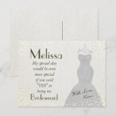 Carte Postale Invitation de servante de charme et amusante (Devant / Derrière)