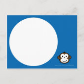 Carte Postale Invitation de Singe Cheeky [bleu] (Dos)