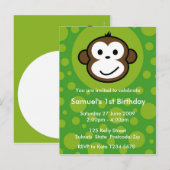 Carte Postale Invitation de Singe Cheeky [chaux] (Devant / Derrière)