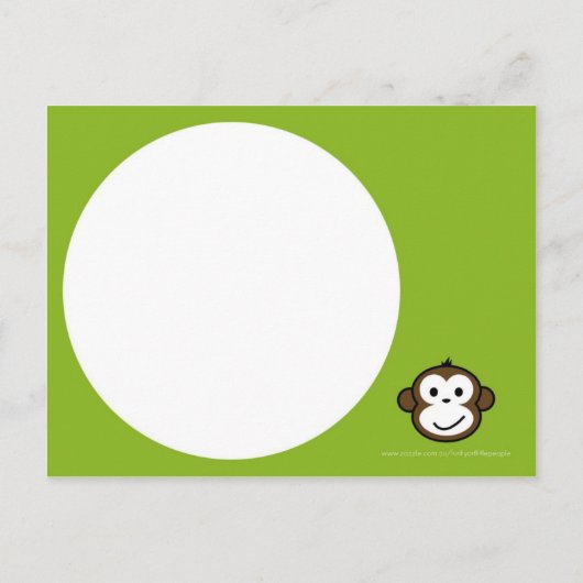 Carte Postale Invitation de Singe Cheeky [chaux] (Dos)