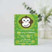 Carte Postale Invitation de Singe Cheeky [chaux] (Debout devant)