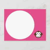 Carte Postale Invitation de singe Cheeky [rose] (Dos)