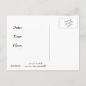 Carte Postale Invitation de Teacups Tea Party (Dos)