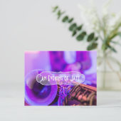 Carte Postale Invitation de thème de jazz blues rétro pour une f (Debout devant)